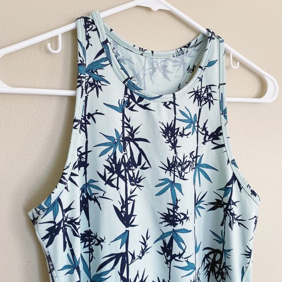 Sissy-Boy green bambo print racerback tank top sz M - Picture 2 of 5